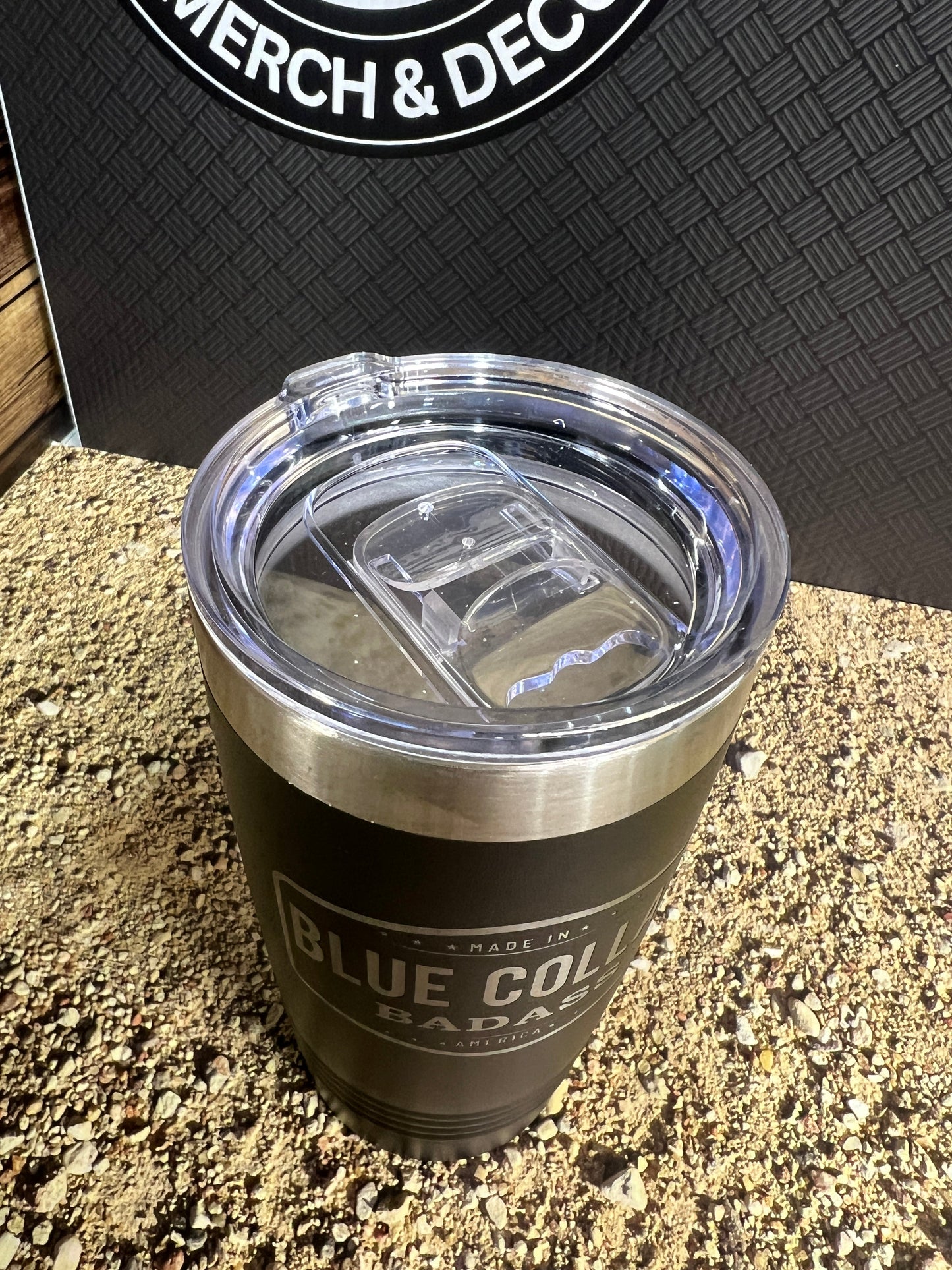 Blue Collar Badass - Made in America 20 oz Tumbler - Stainless Steel Polar Camel Tumbler