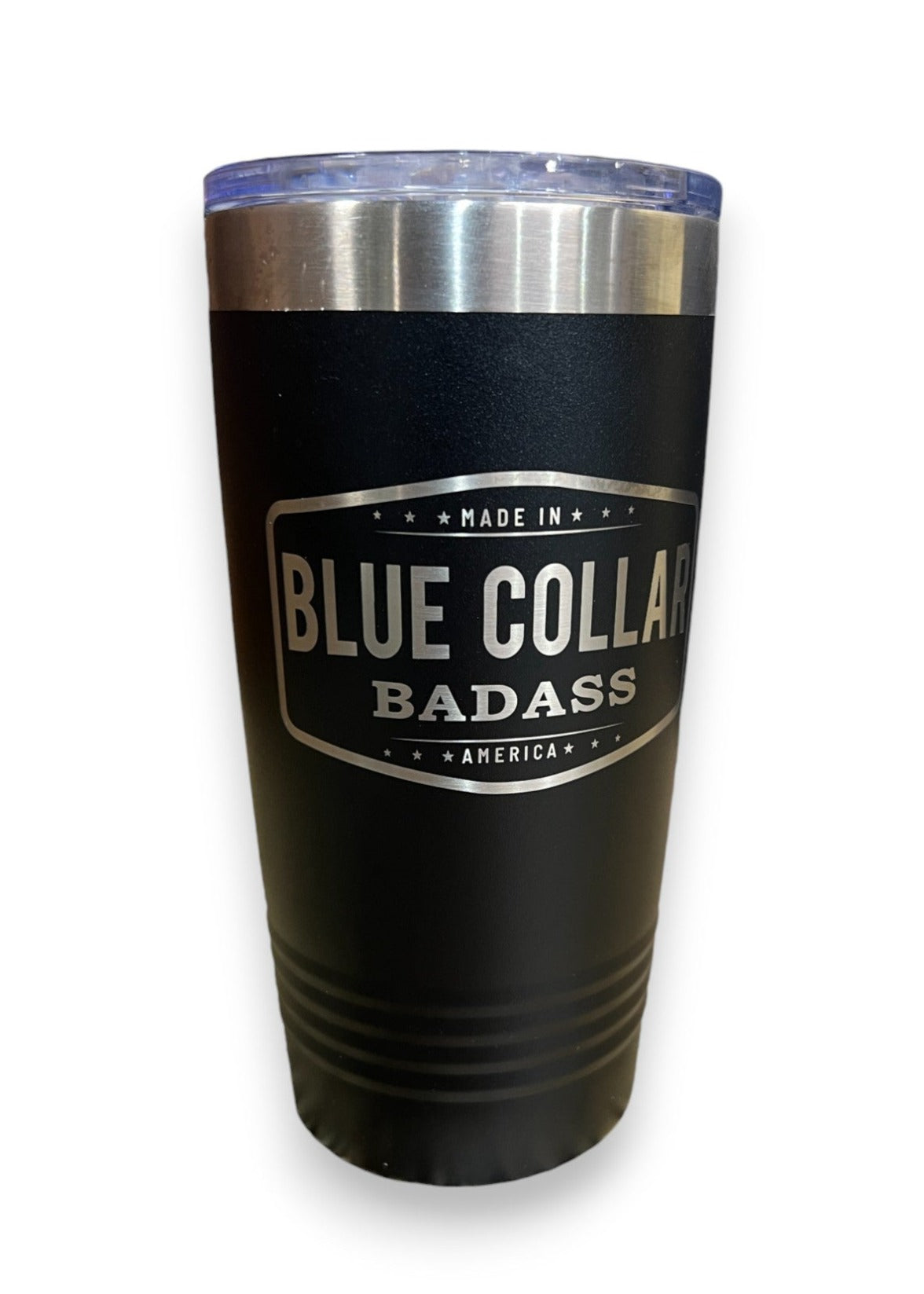 Blue Collar Badass - Made in America 20 oz Tumbler - Stainless Steel Polar Camel Tumbler