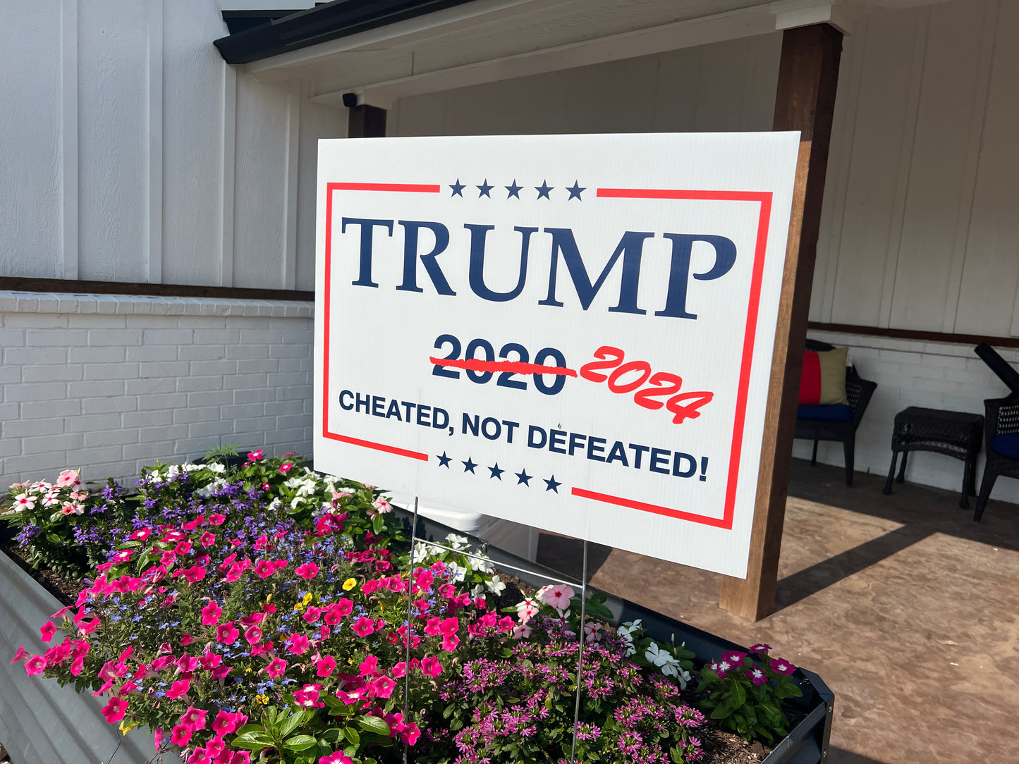 Trump 2024 Yard Sign Yard Sign with Yard Stake Political Sign UV Printed Premium Quality Funny Signs, Yard Art