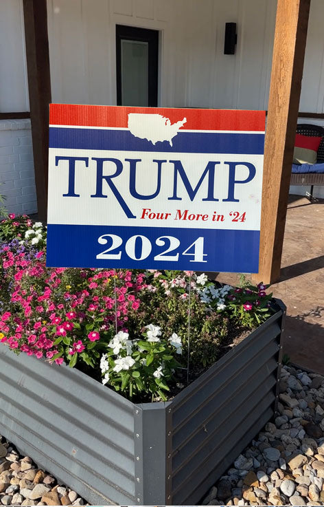 Trump 2024 Yard Sign Yard Sign with Yard Stake Political Sign UV Printed Premium Quality Funny Signs, Yard Art