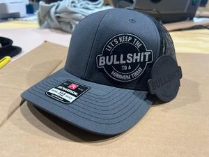 BS Patch Hat with Premium Leatherette on a Richardson 112 SnapBack Custom Patch Hat