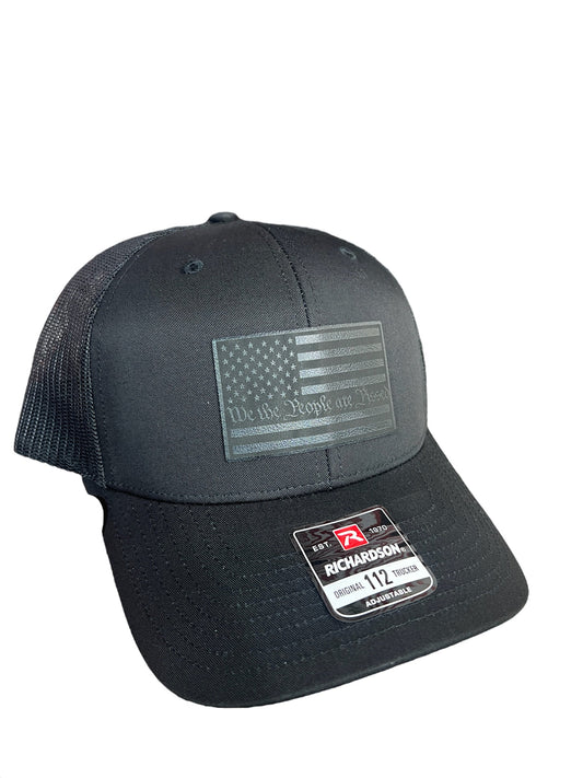 Blackout American Flag We The People Are Pissed Hat Richardson 112