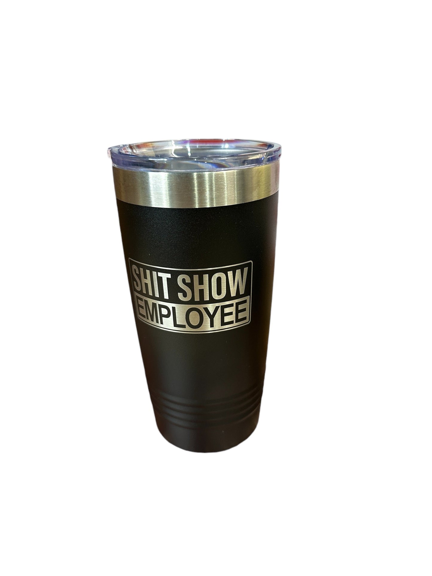 Shit Show Employee Engraved on a Black 20 oz Polar Camel Tumbler Drinkware Flasks Insulation Portable