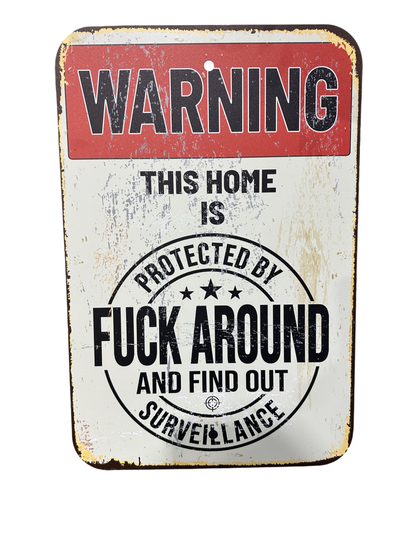 Rusty Home Security FAFO Sign Aluminum UV Printed Premium Quality Funny Signs, Yard Art