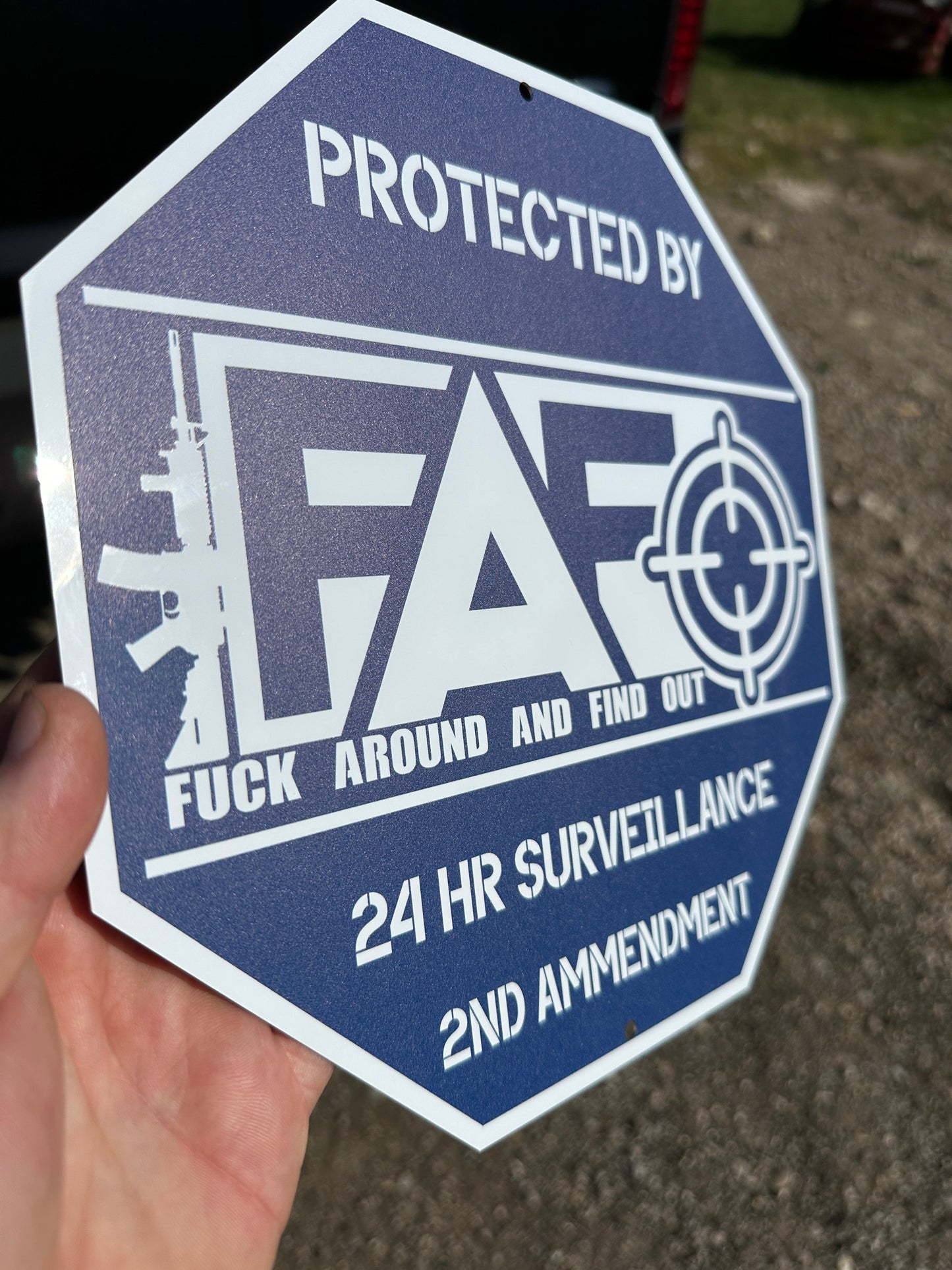 FAFO Security Sign - F Around and Find Out Sign with Stake | Protected by F Around and Find Out Sign | Funny Security Signs for Yard, Home Security Sign, 2nd Amendment Sign