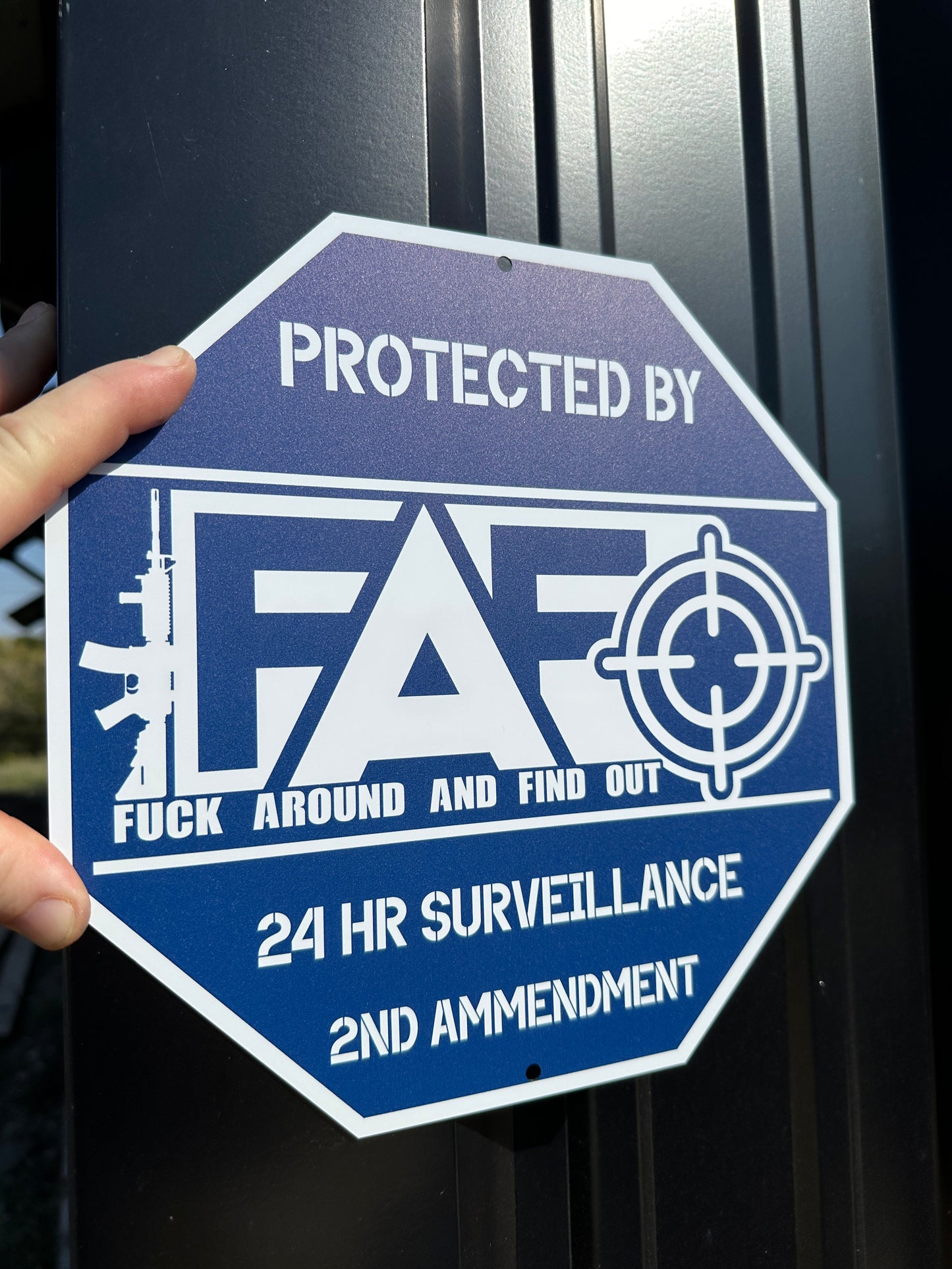 FAFO Security Sign - F Around and Find Out Sign with Stake | Protected by F Around and Find Out Sign | Funny Security Signs for Yard, Home Security Sign, 2nd Amendment Sign