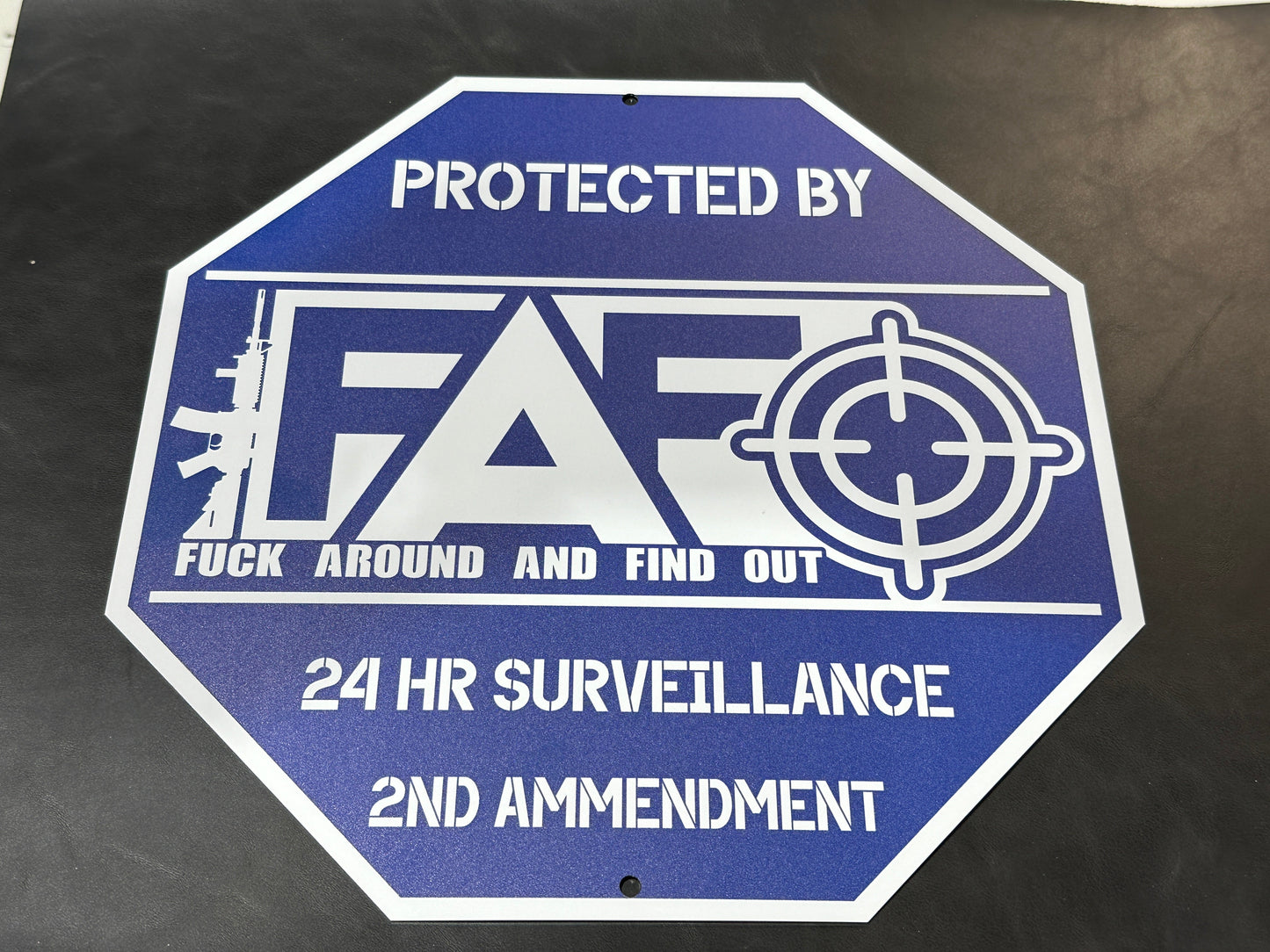 FAFO Security Sign - F Around and Find Out Sign with Stake | Protected by F Around and Find Out Sign | Funny Security Signs for Yard, Home Security Sign, 2nd Amendment Sign