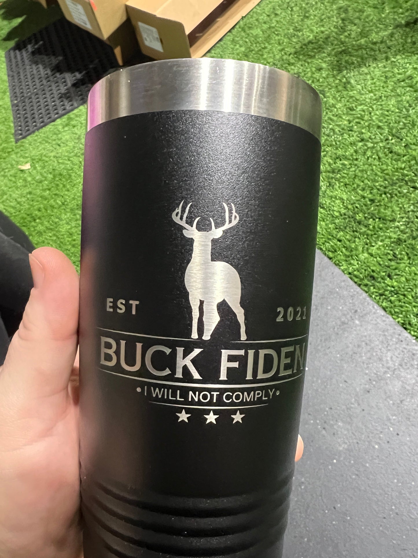 Buck Fiden 20 oz Tumbler Polar Camel Stainless Steel Tumbler with Slider Lid and Custom Engraving