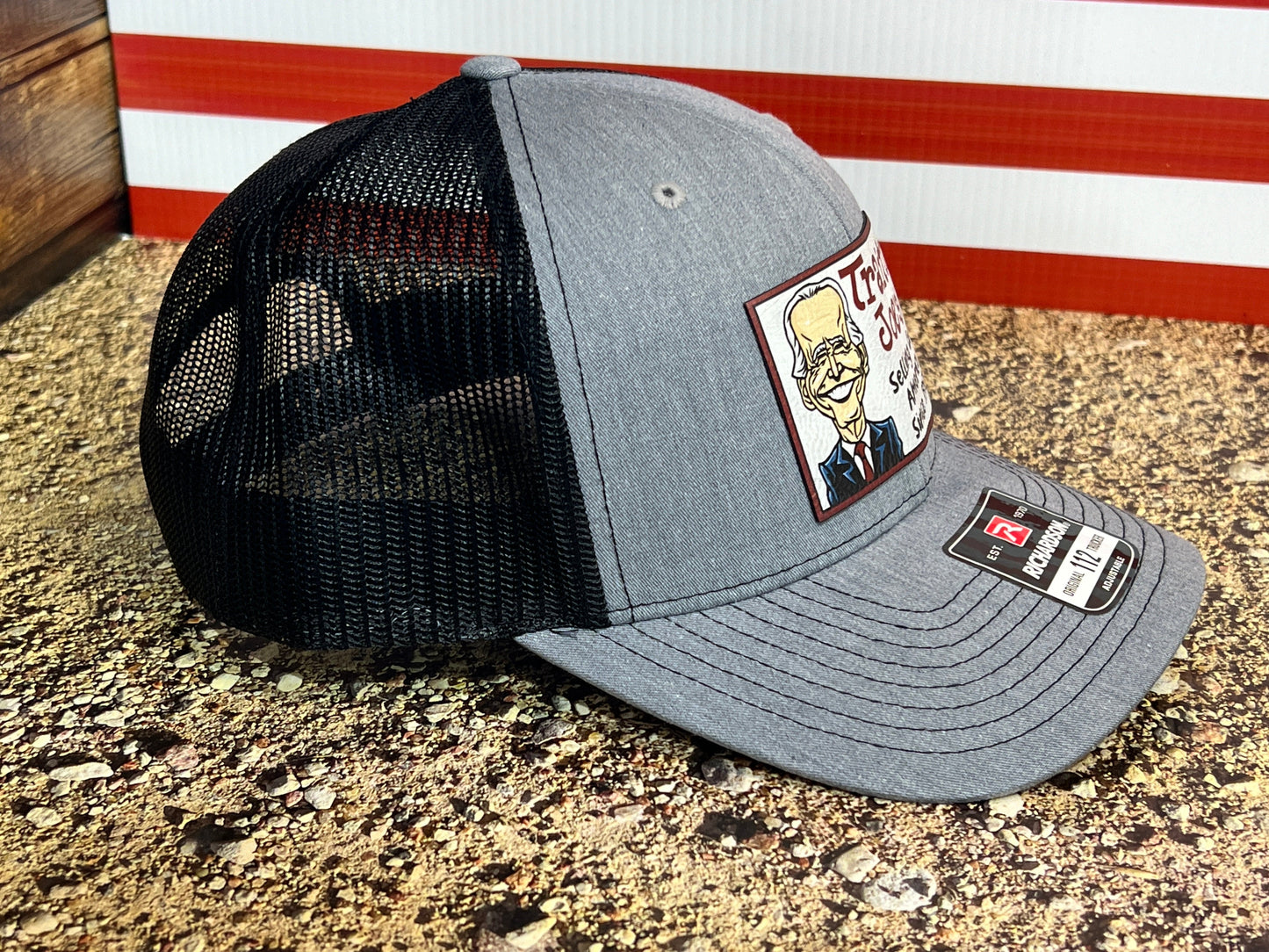 Traitor J’s Trucker Hat UV Printed Premium Leatherette FULL Color Patch on Richardson 112 Trucker Hat.