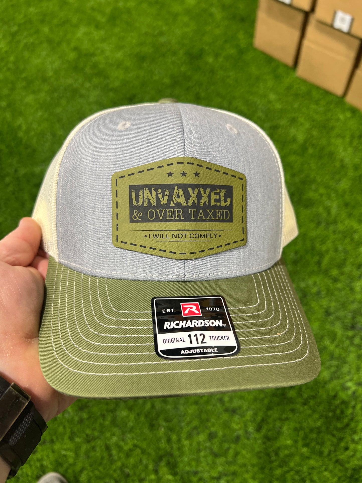 UNVAXXED & Over Taxed™ Richardson 112 Trucker Hat Best Hat for Men