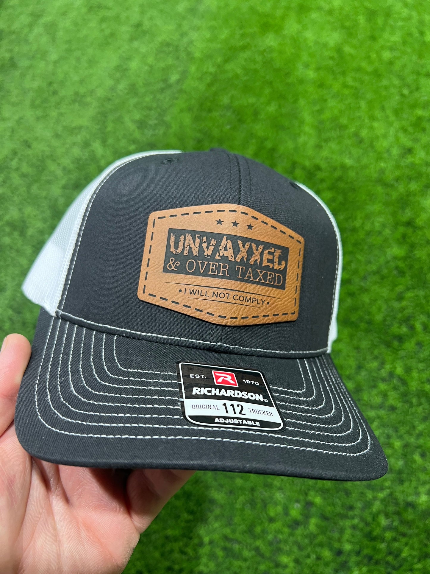 UNVAXXED & Over Taxed™ Richardson 112 Trucker Hat Best Hat for Men