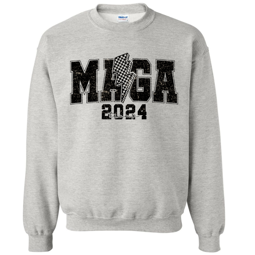 MAGA 2024 Make America Great Again Sweatshirt Softstyle Cotton/Poly blend, High Quality