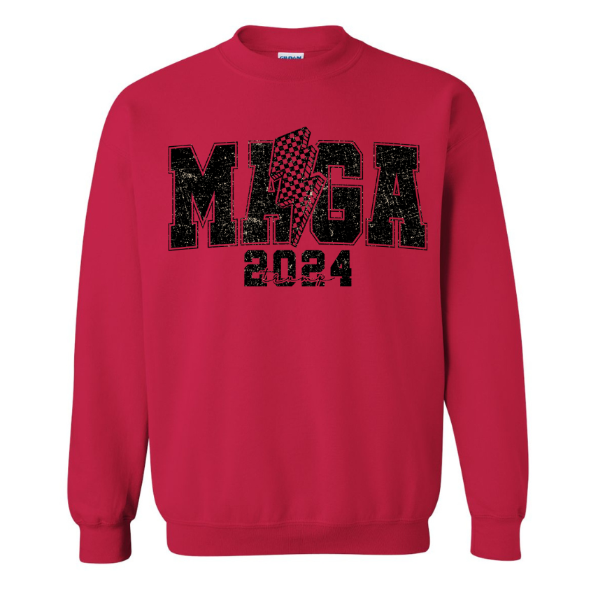 MAGA 2024 Make America Great Again Sweatshirt Softstyle Cotton/Poly blend, High Quality