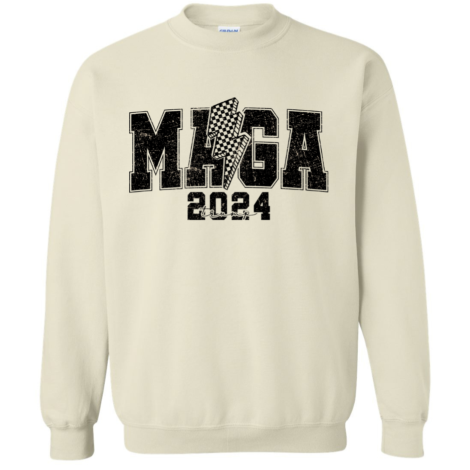 MAGA 2024 Make America Great Again Sweatshirt Softstyle Cotton/Poly blend, High Quality