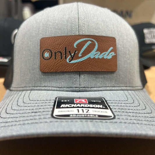 OnlyDads UV Printed Hat Leatherette Patch on a Richardson 112 Trucker Hat Baseball Cap Summer Winter