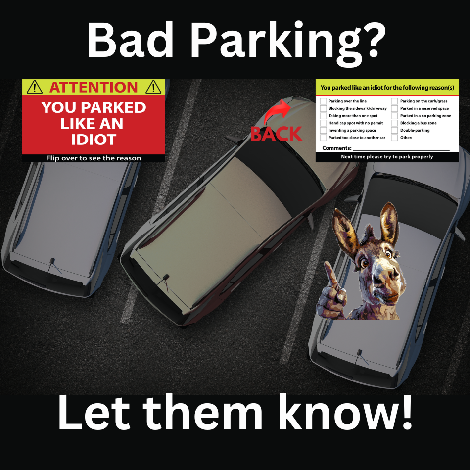 Funny You Parked Like an Idiot Cards 100 Pack of Cards