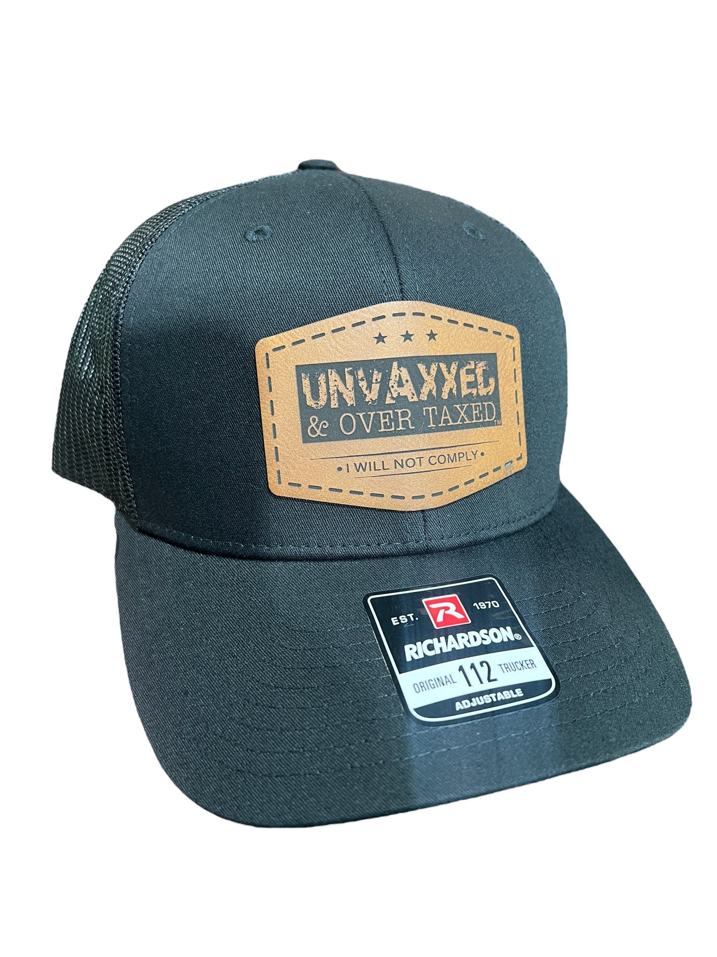 UNVAXXED & Over Taxed™ Richardson 112 Trucker Hat Best Hat for Men