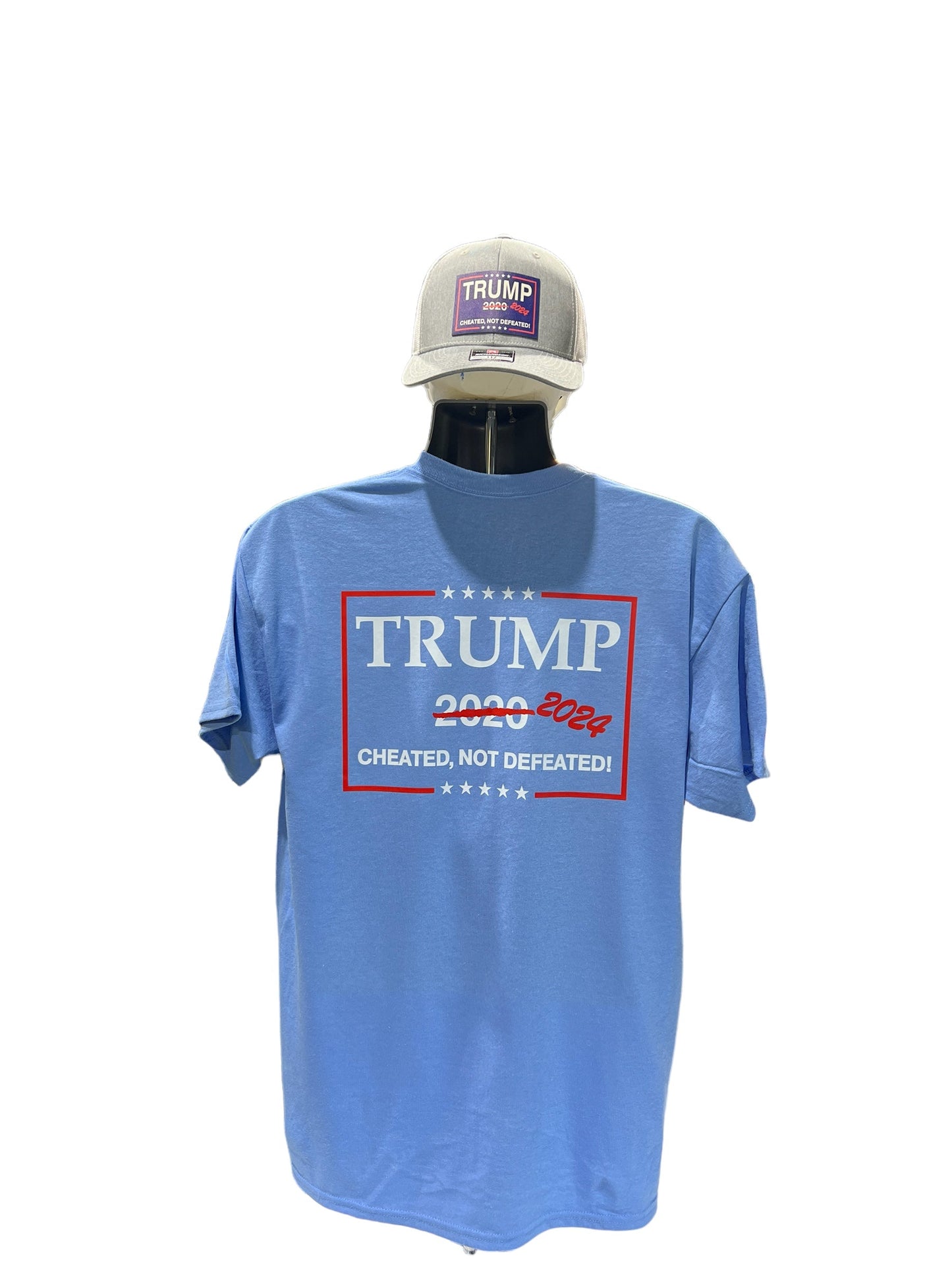 Cheated Not Defeated Trump 2024 T-Shirt - DryBlend Moisture Wicking High Quality TShirt Funny Shirt Unisex shirt