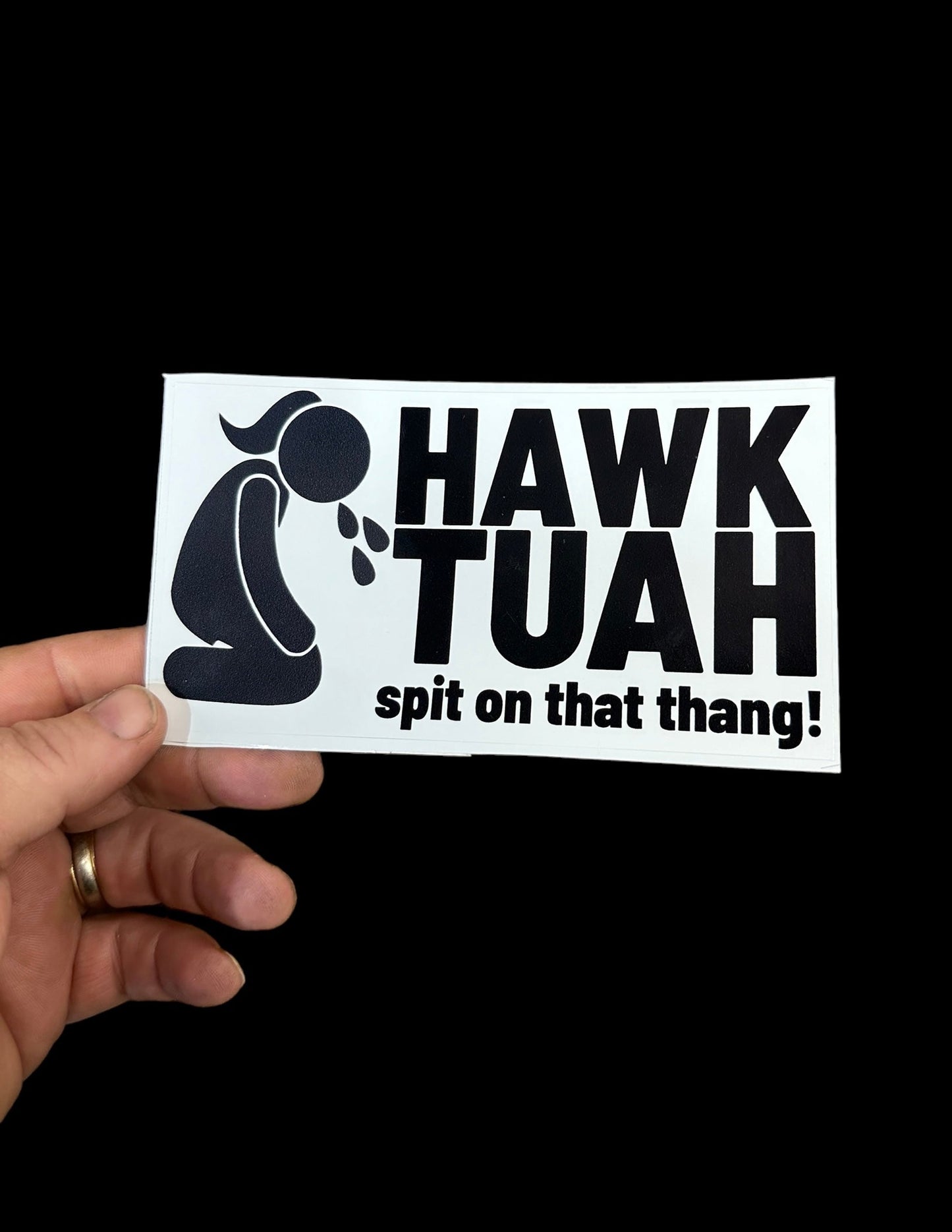 Hawk Tuah Spit on That Thang Sticker Funny Decal, Adult Humor Premium Quality Decal Best Selling Stickers