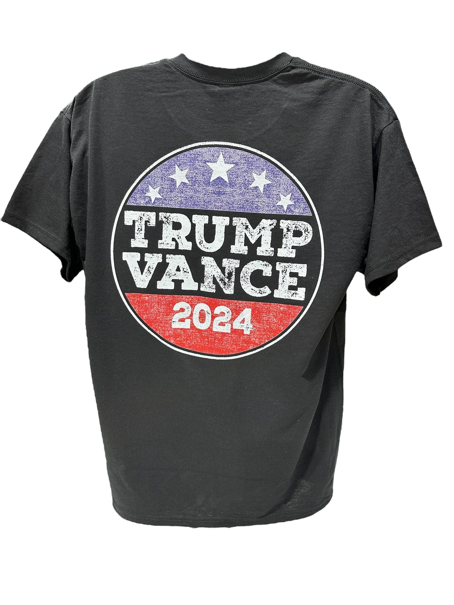 Trump Vance Vintage (Round) 2024 T-Shirt - DryBlend Moisture Wicking High Quality TShirt Funny Shirt Unisex shirt GenX Shirt